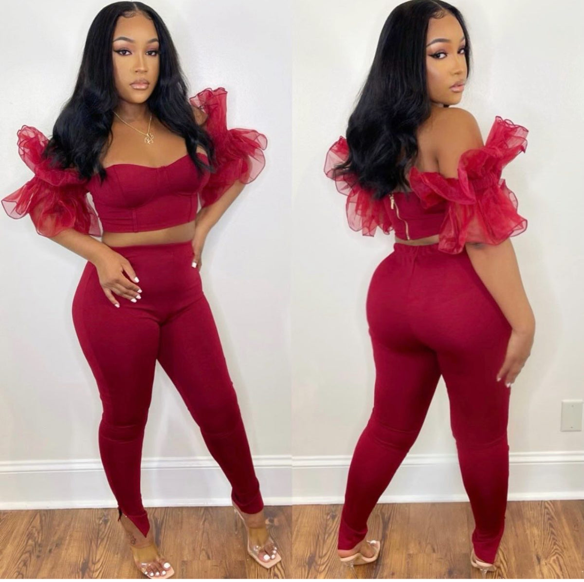 Burgundy set